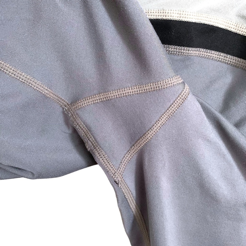 Athleta Spar Tight Running Color Block Gray Black… - image 7